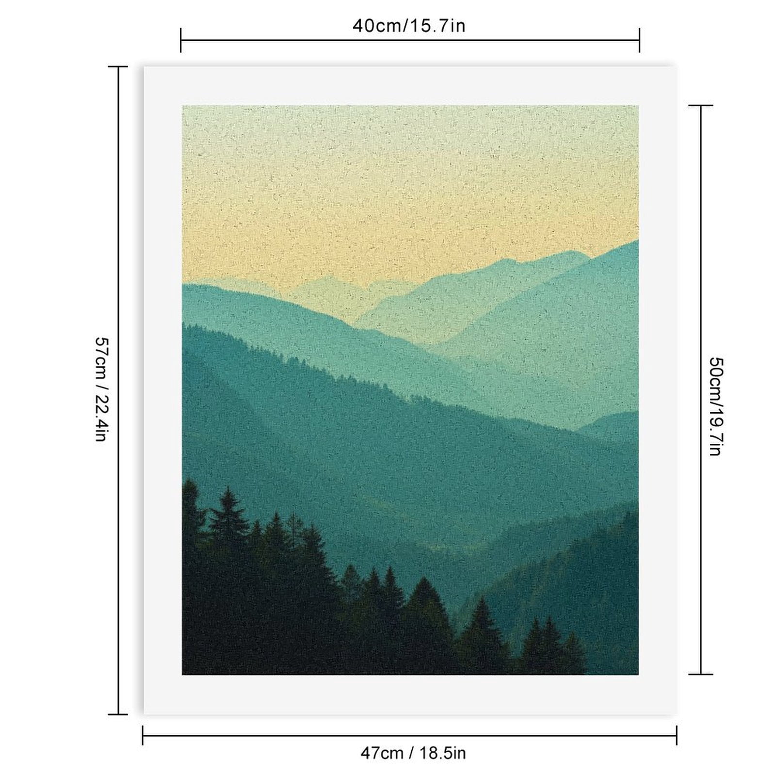 Paint by Numbers Kit for Adults, Misty Mountain Layers Sunrise Paint by Numbers, Easy Paint by Numbers Kit for Adults Beginner, DIY Adult Paint by Number Kits on Canvas, 12x16in Home Decor