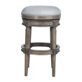 thumbnail image 3 of HomeRoots 550092 31 in. Solid Wood Swivel Backless Bar Height Bar Chair, Gray, 3 of 5