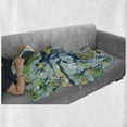 thumbnail image 6 of Carnival Soft Flannel Fleece Throw Blanket, Traditional Items in Colors of Brazil Symbolic, Cozy Plush for Indoor and Outdoor Use, 70" x 90", Fern Green Dark Sky Blue, by Ambesonne, 6 of 6