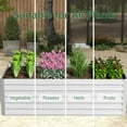 thumbnail image 5 of Raised Garden Bed, 2PCS 8x4x2ft Metal Outdoor Planter Box for Vegetables, Flowers, Herbs, Silver, 5 of 7
