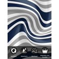 thumbnail image 7 of Dark Blue Gray Cloth Napkins Set of 6 Reusable Dinner Napkins, Horizontal Stripe Minimalist Geometric Cocktail Napkin Washable Table Napkins for Wedding/Holiday Party/Baby Shower 20"x20", 7 of 7