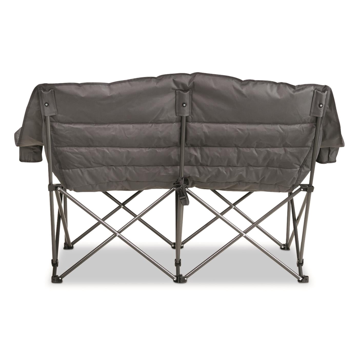 Guide Gear Oversized XL Comfort Padded Camping Sofa, 600-lb. Capacity Gray Plaid