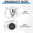 thumbnail image 2 of 4-Pin DIN Socket Female Jack Socket Connector Panel Mount,Pack of 6 Silver Tone, 2 of 5