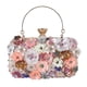 thumbnail image 2 of Bolso de noche de lujo para mujer, cena, asa , con lentejuelas, florales Oro Zulema Cartera floral, 2 of 8