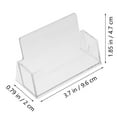 thumbnail image 2 of WHAMVOX 4 Pcs Acrylic Business Card Holders Transparent Office Desk Organizer Display Stands, 2 of 8