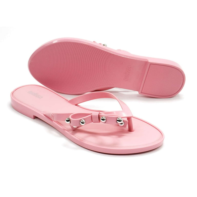 Melissa Women's Slim II Sandal – Metallic T-Strap With Star Detail