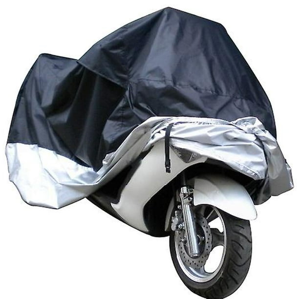 Moto Parts - Funda impermeable para motocicleta, color negro, para Honda Kawasaki, color negro y rojo