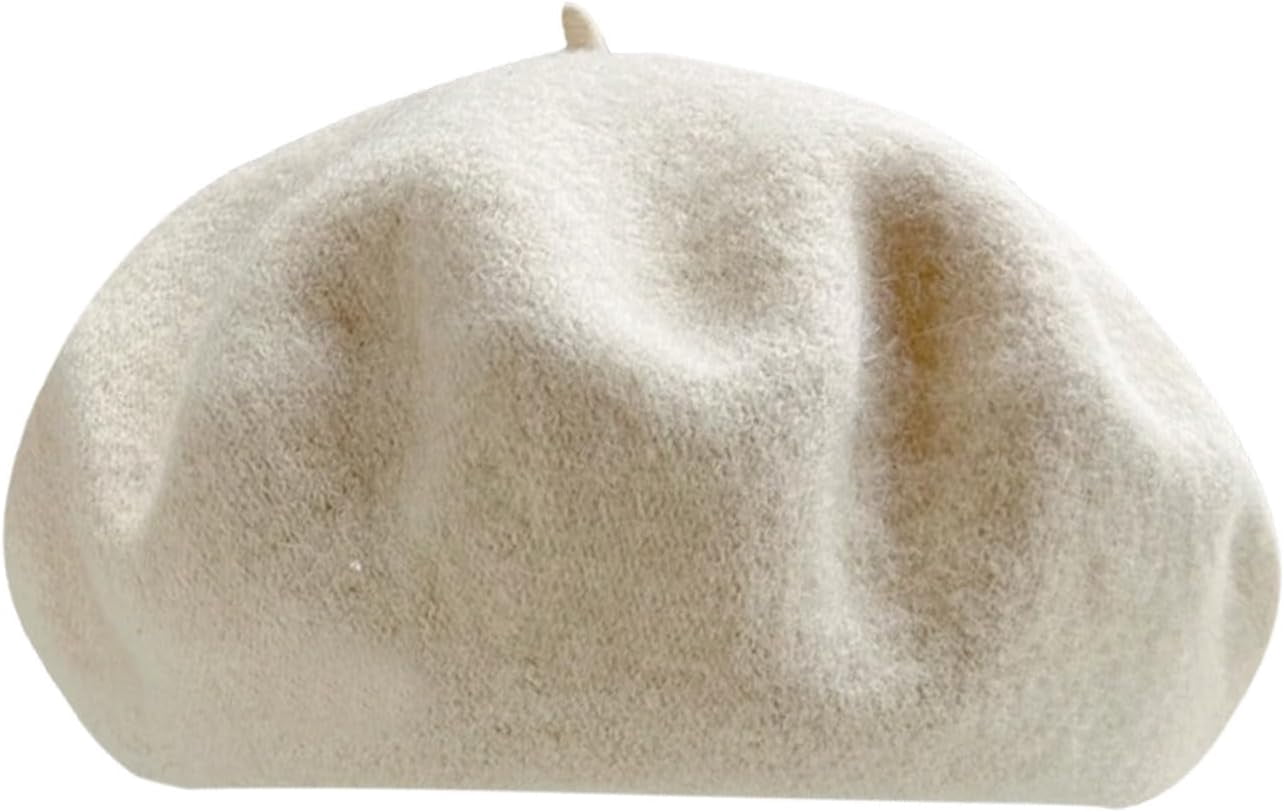 6741 Women Winter Knit Beret Hat Rabbit Hair French Style Classic Warm Knit Beret for Women: Vegan Angora Wool Blend, Fluffy Winter  main image 2