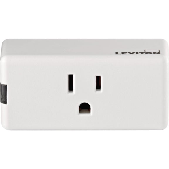1PACK Leviton Decora Smart 15A Single WiFi Mini Outlet, White