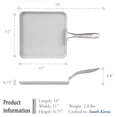 thumbnail image 5 of TECHEF - CeraTerra Ceramic Nonstick Square Griddle Pan, Oven & Dishwasher Safe, Made in Korea, 5 of 5