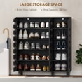 thumbnail image 4 of HOMCOM Armoire à Chaussures, Armoire de Rangement pour 20 Paires de Chaussures, Noir, 4 of 10