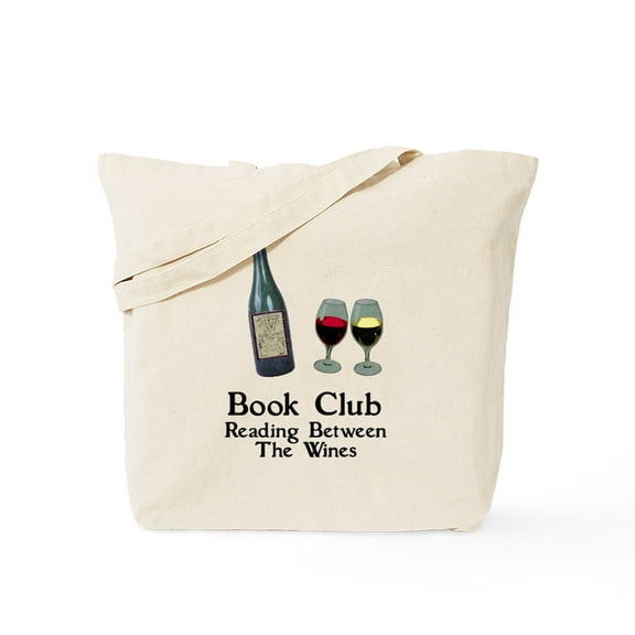 CafePress - Reading Between Wines Tote Bag - Unisex Canvas Tote Bag, Beige, 1-Piece