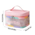 thumbnail image 3 of Ohufall Colorful Large Capacity Outdoor PVC Wash Bag Portable Travel Cosmetic Storage Organizer Toiletry Bag Travel Essentials, 3 of 5