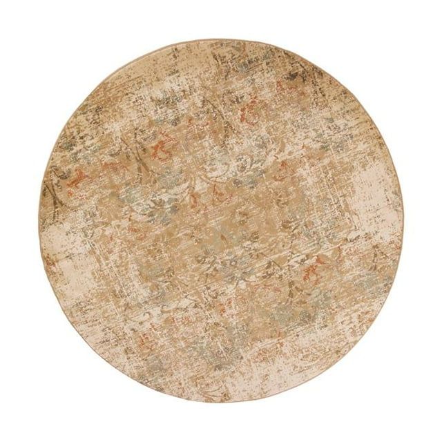 Tapis Rond de 7'7" en Polypropylène pour la Zone Champagne