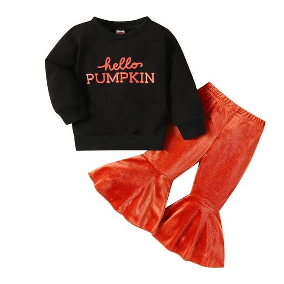 Baby Outfit Sets Unisex Long Sleeve Letter Print Tops Pants 2Pcs Clothes for Children Toddler Girls Sets