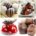 thumbnail image 4 of Molde de bomba de chocolate caliente, pastel, gelatina, pudín, molde de silicona para chocolate antiadherente, molde de silicona para hornear (2 piezas) WD.WDQZL Hogar, 4 of 4