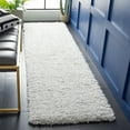 thumbnail image 3 of Safavieh  Flokati Jeanmarie Shag Solid Rug Ivory/Grey 6'7" x  6'7" 6' Round Indoor Round, 3 of 9