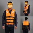 thumbnail image 7 of Children Adult Professional Life Vest  Reflective Adjustable Waistcoat Jacket With Whistle Belt For Swimming, 7 of 7