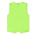 thumbnail image 3 of Xnihocha Kids Volunteer Activities Vest Solid Color Button Down Waistcoat Boys Girls Waiter Bartender Fluorescent Green L/12, 3 of 5