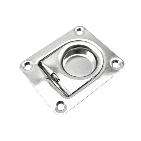 MARINE CITY Rectangular Recessed Hatch Flush Pull Lift Ring, Stainless Steel 2-9/16  2-3/16  1/2 Inches for Boats, Yachts, Ships Pack of 1