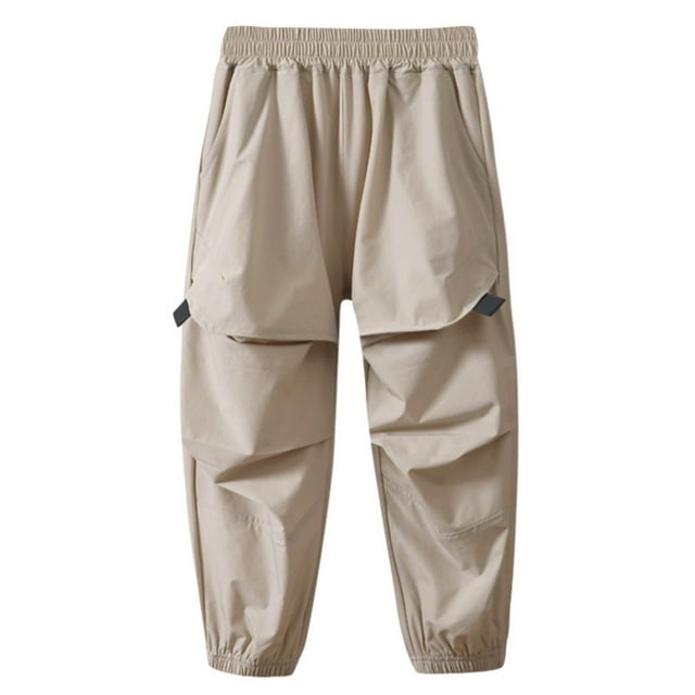 2 Pcs Pantalons Cargo Joggers Garçons Séchage Rapide Pantalons de Randonnée Légers Pantalons de Sport Extérieurs 4-5 Ans