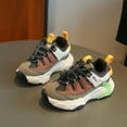 thumbnail image 2 of Boys Girls Shoes Kids Tennis Slip on Footwear Running Athletic Sports School Sneakers,Brown, 2 of 7