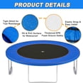 thumbnail image 4 of Coussin de Remplacement pour Trampoline de 12 Pi, Housse de Ressort de Trampoline, Coussin de Sécurité de Trampoline en Mousse EPE Épaissie, Résistant aux Déchirures et Imperméable, Sans Trous pour Poteau, 4 of 7
