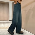 thumbnail image 6 of Eltusu Girls Jeans, Wide Leg Princess Elastic Waist Relaxed Fit Denim Pants Blue Size 5-6 T, 6 of 7
