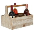 thumbnail image 2 of DecMode 15"W, 12"H Wood Boho Style Wine Holder, Brown, 1 - Piece, 2 of 7