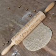 thumbnail image 3 of Rodillos de madera navideños, notas musicales, rodillo grabado en relieve con símbolos navideños, utensilios de cocina para hornear, 3 of 8