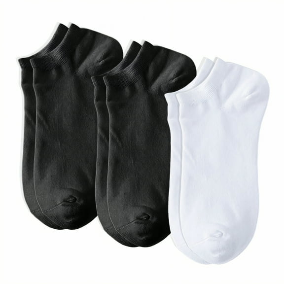 TELOLY 3Pairs Ankle Socks Men,Cotton-Poly Blend Athletic Socks,One Size Fits Most Mens No Show Socks,Combination1