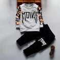 thumbnail image 6 of Godderr Baby Girls Autumn Sweatshirt Infant Boy Soft Tracksuit Toddler Long Sleeve Alphabet Sweatsuit 2PCS Newborn Print Pullover Casual Clothes, 6 of 8