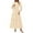 Beige, variant on Women's Elegant Maxi Dresses Long Sleeve V Neck Flowy Pockets Casual Modest Dress Fall Fashion Clothes