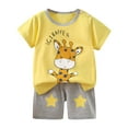 thumbnail image 1 of BOBOGOJP Boys Summer Outfits Cotton Stripe Family Short Set Matching Outfits 2 Piece Set, 1 of 3