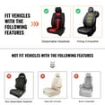 thumbnail image 6 of VEVOR Seat Covers, Universal Car Seat Covers Front Seats, 2pcs Faux Leather Seat Cover, Semi-enclosed Design, Detachable Headrest and Airbag Compatible, for Most Cars SUVs and Trucks Gray, 6 of 9