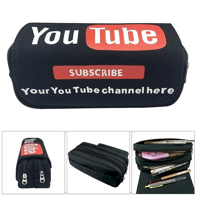 YouTube kids double-layer pencil case with large capacity ZefeiWu 8390605275999