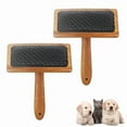 thumbnail image 2 of 2pcs Wool Carders, Wool Carding Comb, Hand Carders for Wool, Comb Bamboo Air Cushion Fur Rugs, 2 of 9
