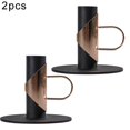 thumbnail image 1 of Billuyoard Juego de 2 portavelas para decorar, portavelas de metal forjado retro negro, portavelas, centros de de aniversario, candelabros, soporte Decoración del hogar Billuyoard HA017282-00, 1 of 6