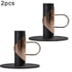 thumbnail image 1 of Billuyoard Juego de 2 portavelas para decorar, portavelas de metal forjado retro negro, portavelas, centros de de aniversario, candelabros, soporte Decoración del hogar Billuyoard HA017282-00, 1 of 6