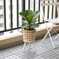 thumbnail image 7 of Fwttom Plant Pots, Woven Stand Flower Pots for Indoor Plants, Planter Container for Windowsill Balcony Home Decoration, White, 7 of 7