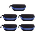 thumbnail image 1 of 5 Pcs Eva Glasses Storage Case Anti-slip Hook Color Zipper Glasses Case Glasses Container For Home (blue), 1 of 1