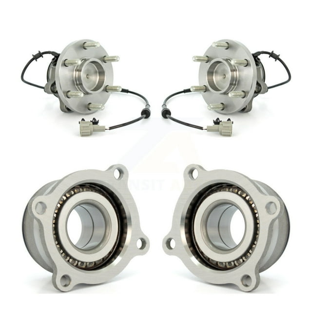 Kugel Front Rear Wheel Bearing & Hub Assembly Kit for Car Nissan Frontier Xterra Suzuki Equator - Left Right Side (Driver Passenger) K70-101292