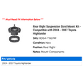 thumbnail image 2 of Rear Right Suspension Strut Mount Kit - Compatible with 2004 - 2007 Toyota Highlander 2005 2006, 2 of 2