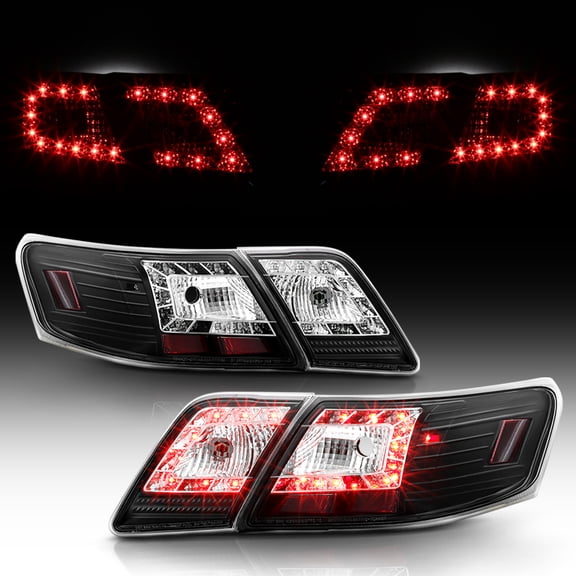 Black 07-09 Toyota Camry Led Perform Tail Brake Lights Lamps Left Right