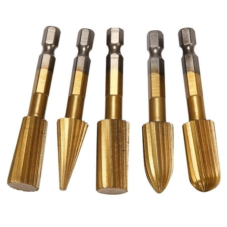 

5 Pcs/Set Tungsten Carbide Burr Bit Rotary Cutter Files Grinding Head Drill Bit Carbide Burr Woodworking Rasp Chisel