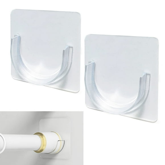 Soporte adhesivo para barra de cortina de ducha Venupple, paquete de 8, sin taladro