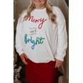 thumbnail image 1 of a.Jesdani Chic White Knit Sweater - Plus Size, Festive Flair, 1 of 8