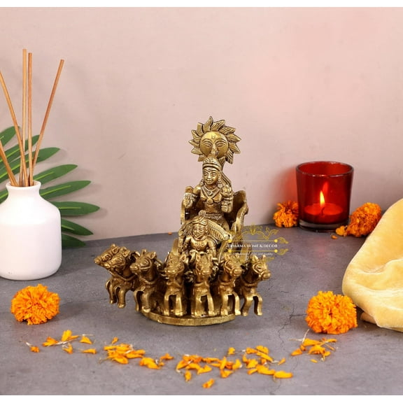 Brass Surya RATH | Lord Surya DEV RATH Chariot | Surya BHAGWAN Idol