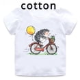 thumbnail image 2 of Lindo erizo dibujos animados animales niños algodón camisetas divertidas bebés niños camiseta divertida verano niños manga corta tops niñas ropa, 2 of 5