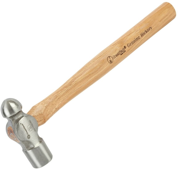 GreatNeck Ball Peen Hammer with Hickory Handle, 12 oz
